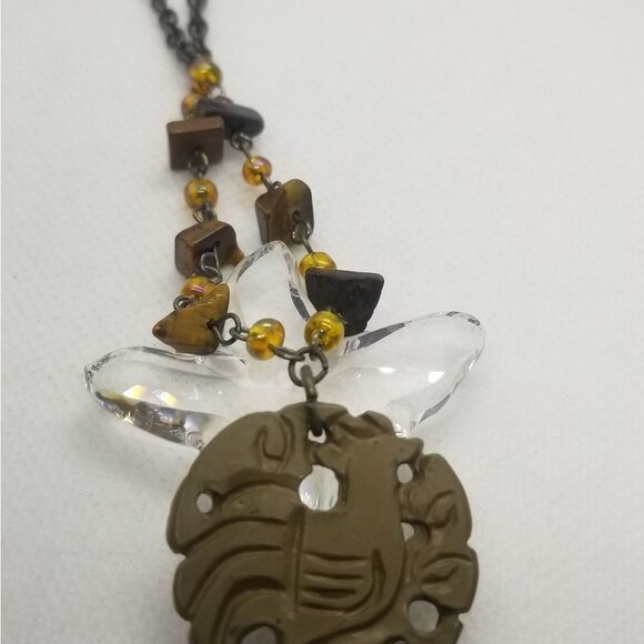 Spanish zodiac‎ wooden chunk necklace - Picture 2 of 2